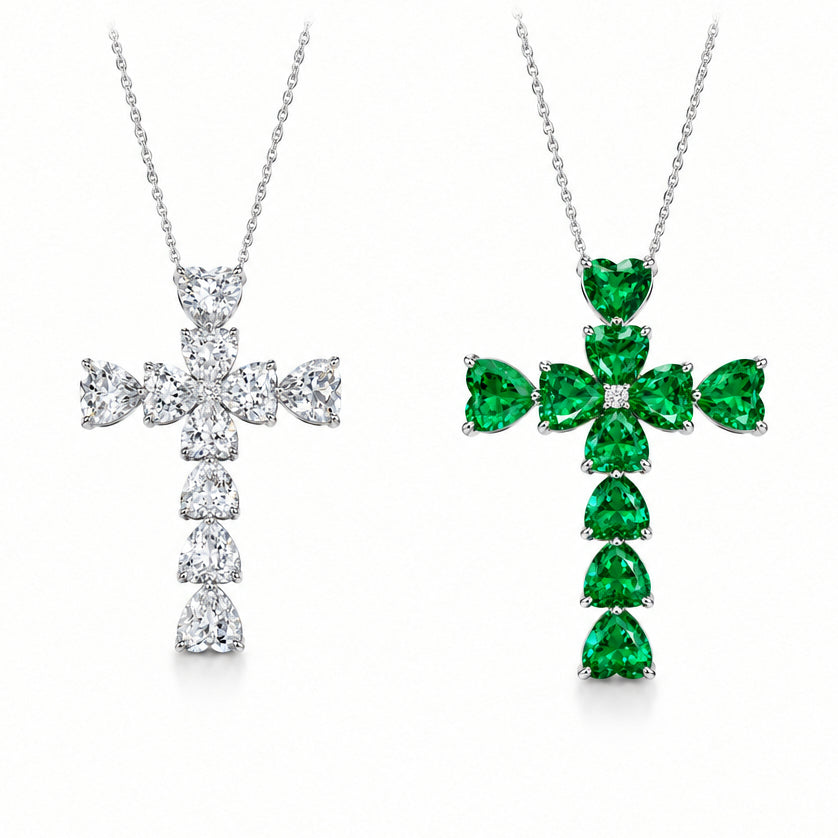 Emerald Heart cross