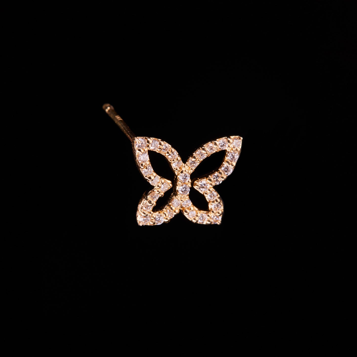Butterfly ピアス Open Small フルダイヤ