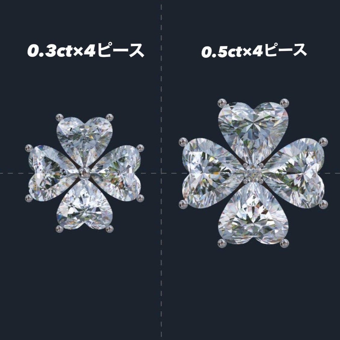 Heart クローバー リング Large