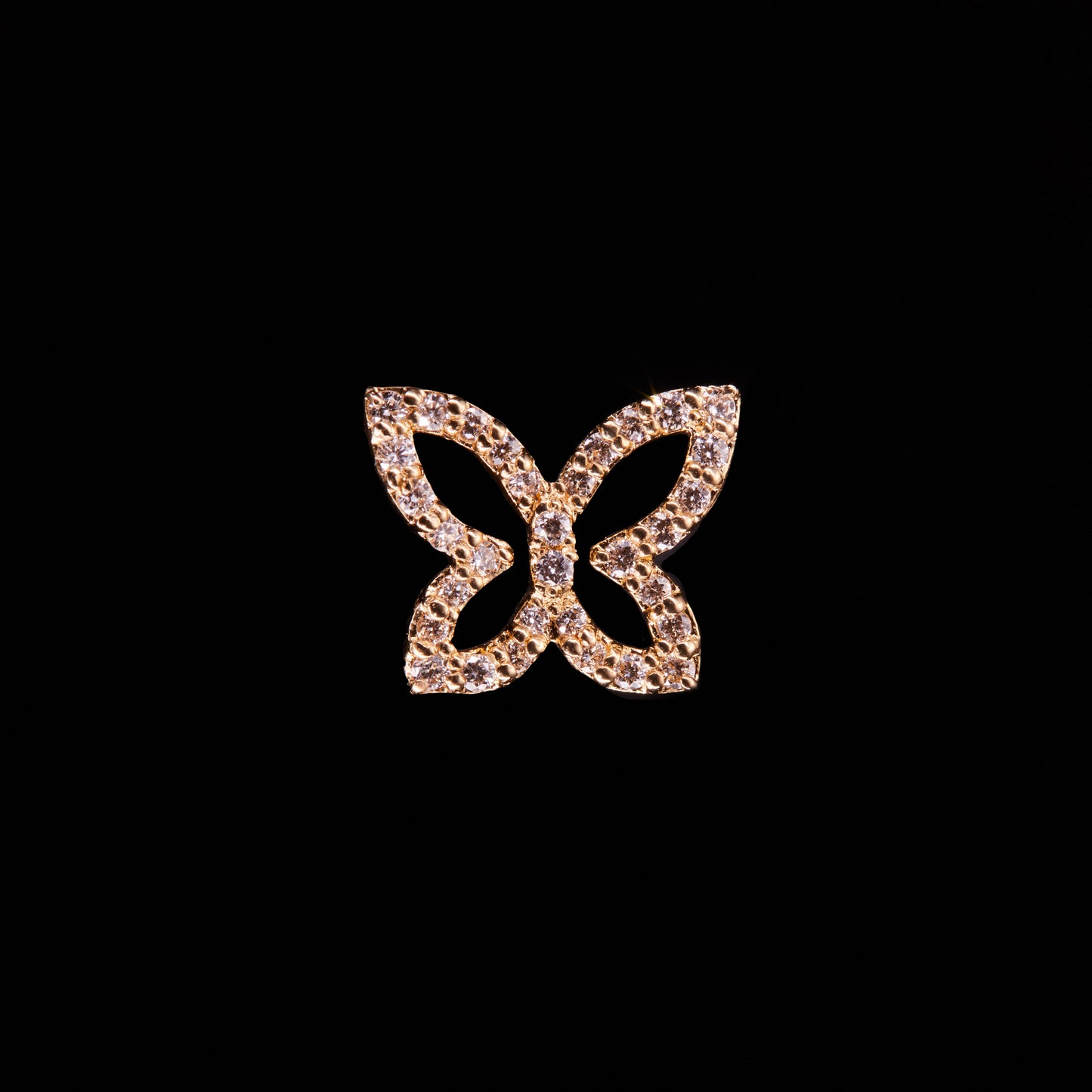 Butterfly ピアス Open Small フルダイヤ