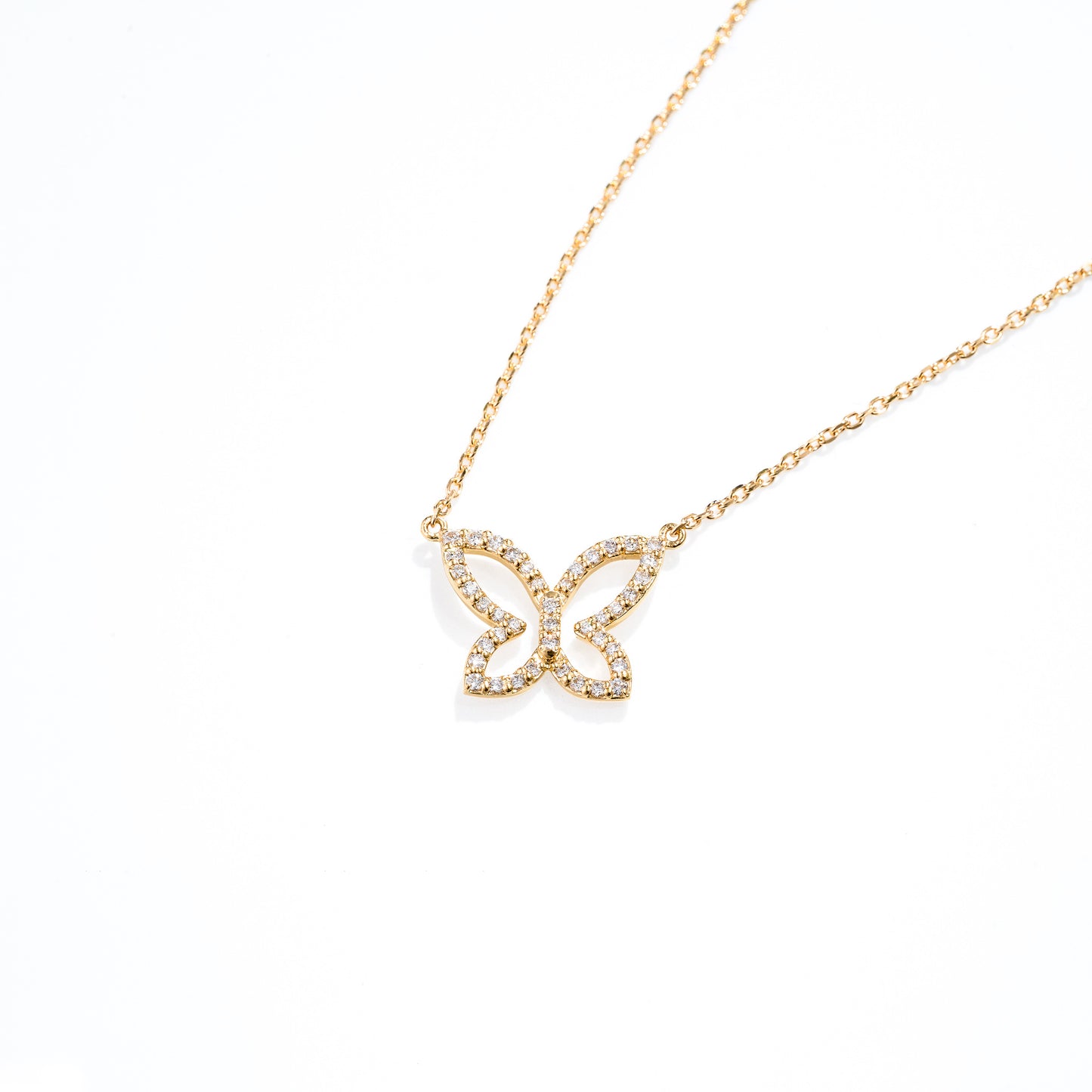Butterfly ネックレス Open