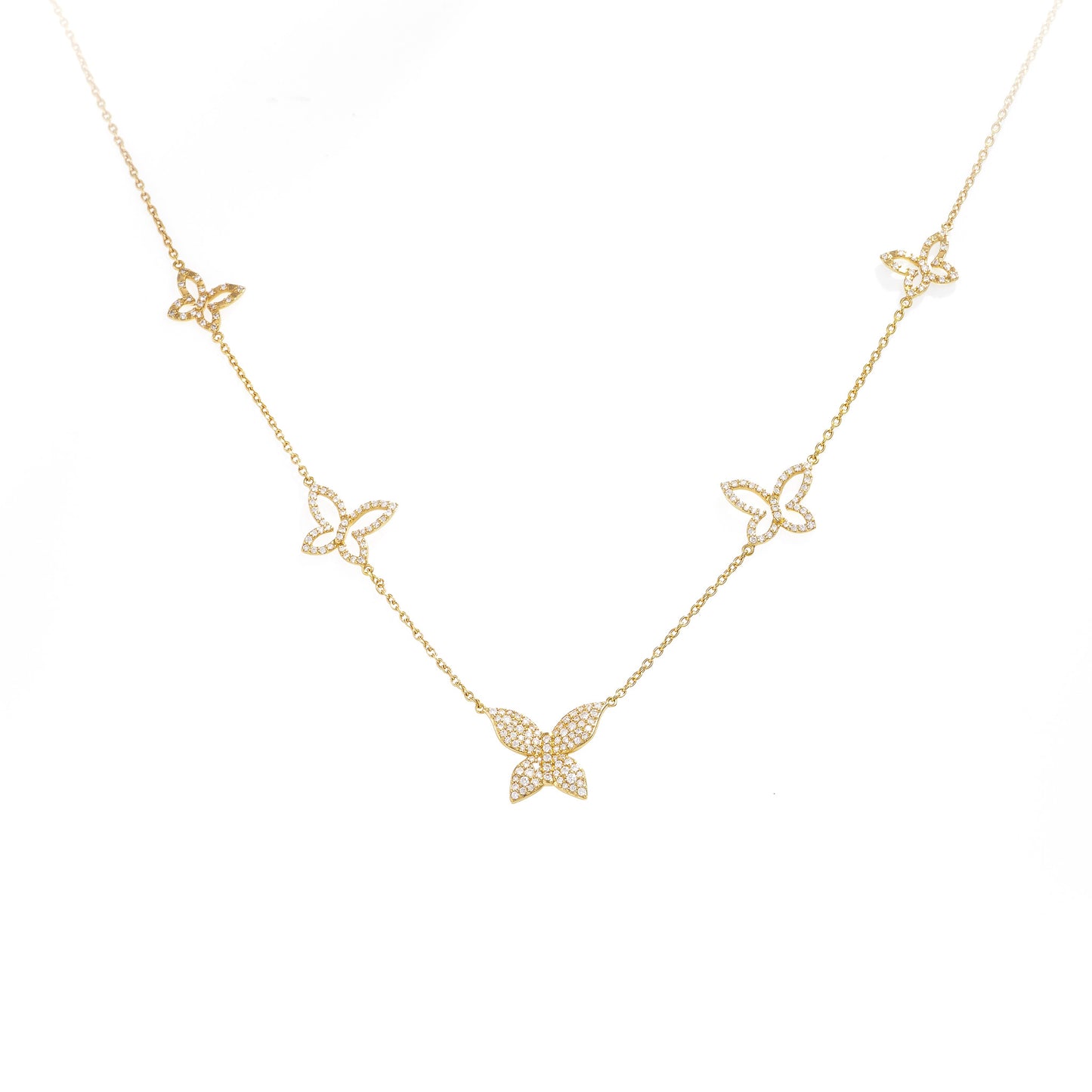 Butterfly ネックレス Five