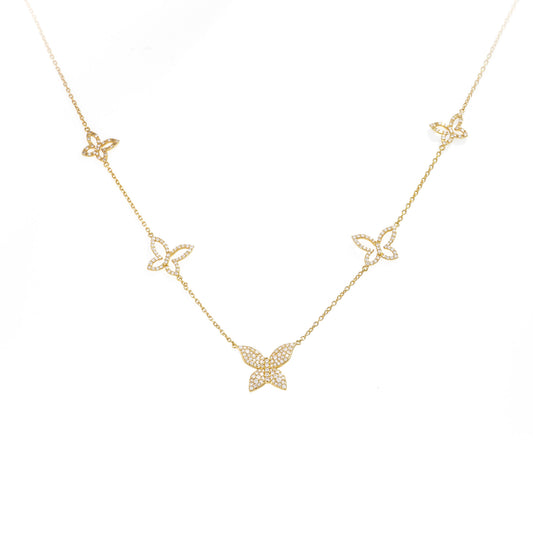 Butterfly ネックレス Five